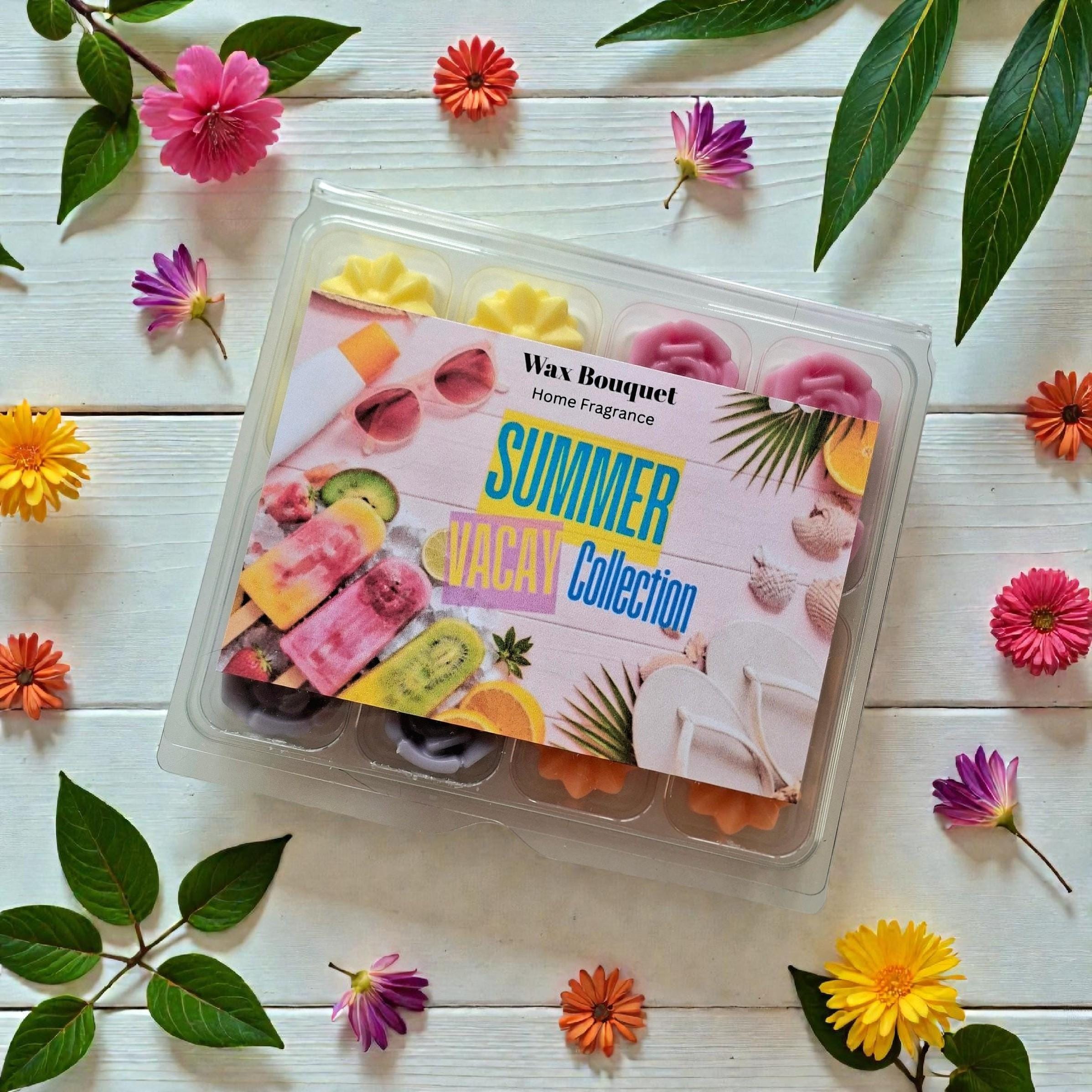 Summer Vacay Soy Wax Melt Gift Box | Tropical Wax Melt Samples | Summer Fragrance Collection | Wax Melts UK | Gifts For Her | Home Fragrance