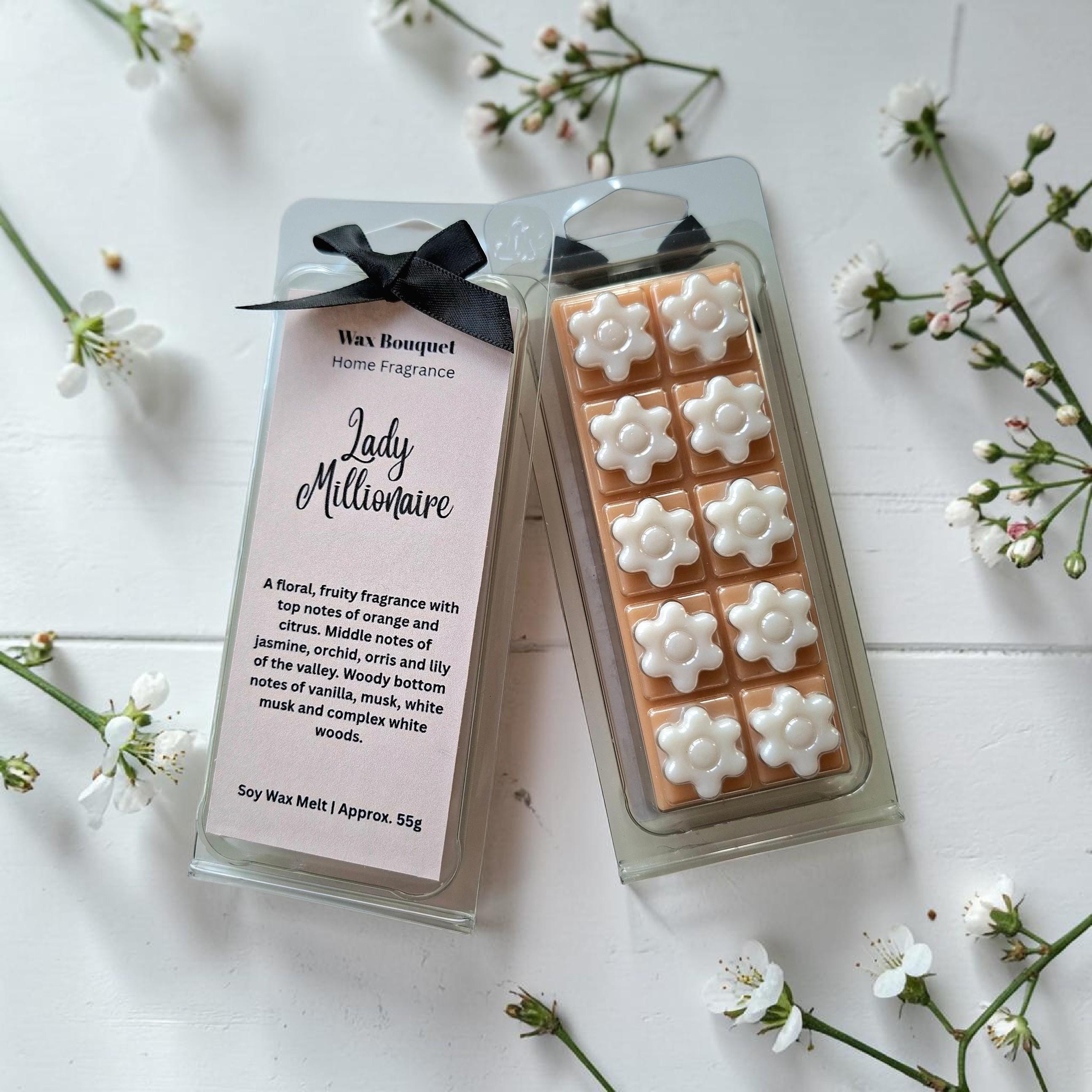 Lady Millionaire Flower Wax Melt Snap Bar, Soy Wax, UK Handmade, Perfume Inspired