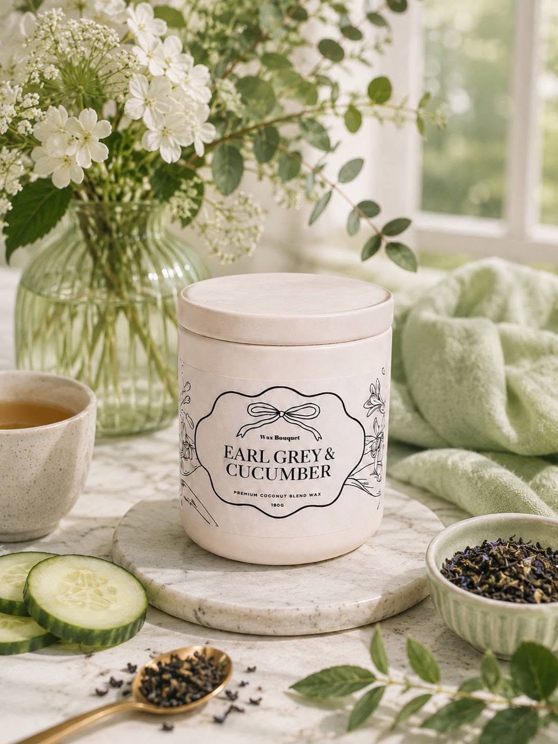 Earl Grey & Cucumber Scented Candle