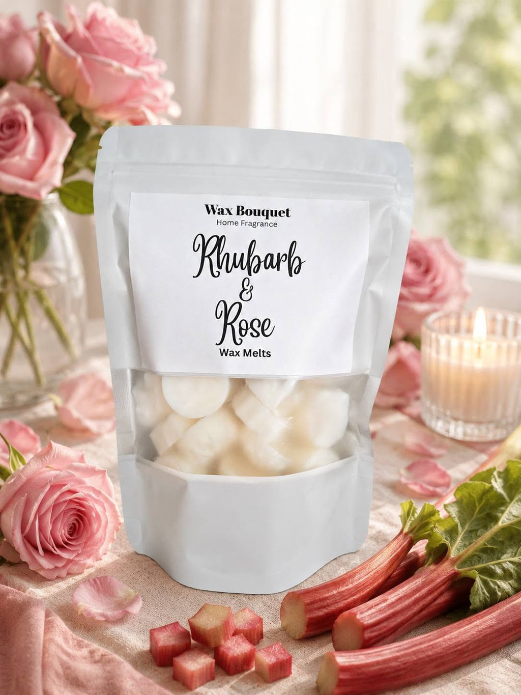 Rhubarb & Rose Wax Melts
