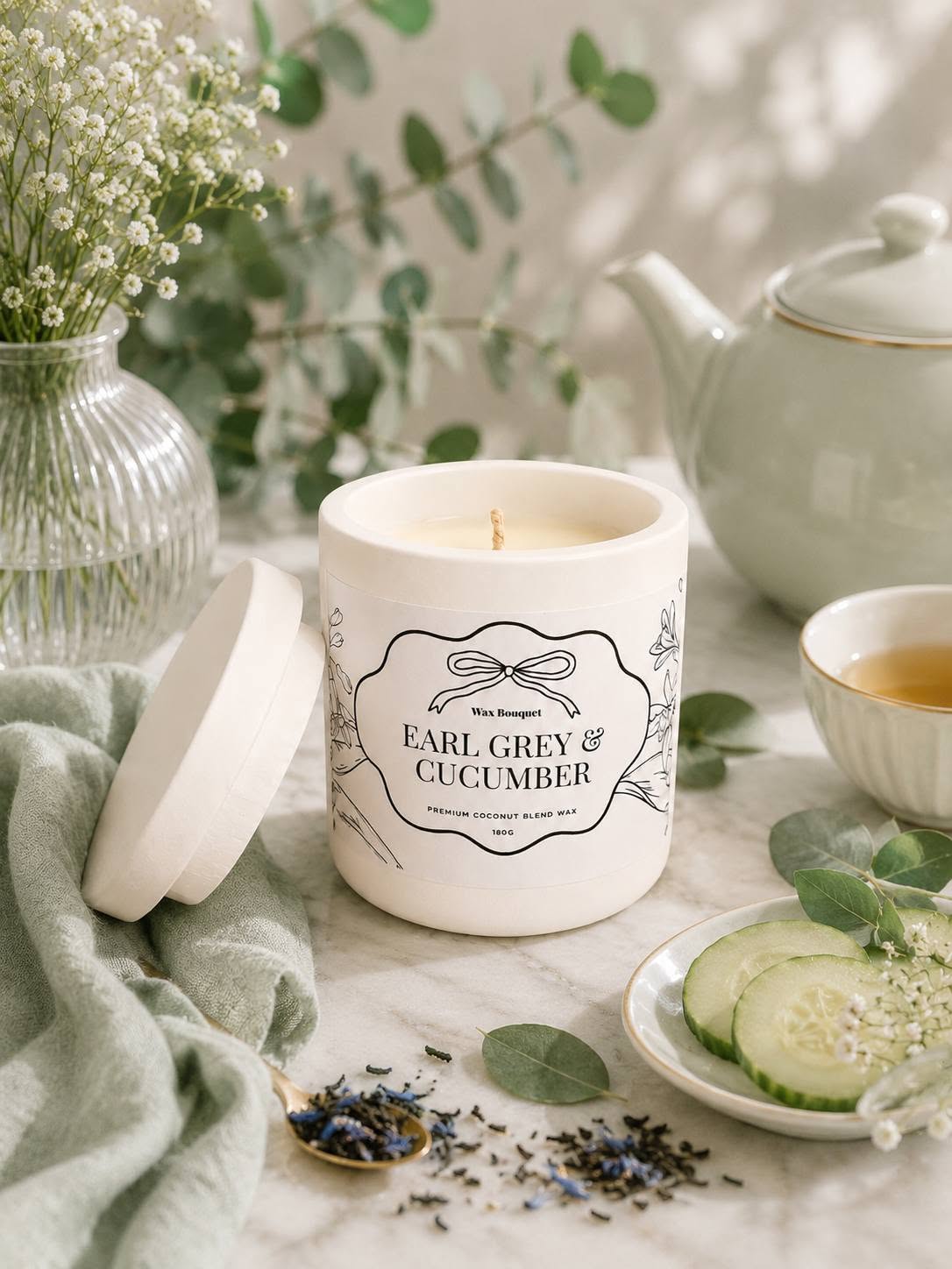 Earl Grey & Cucumber Scented Candle