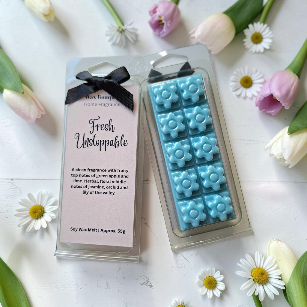 Fresh Unstoppable Wax Melt Snap Bar | Handmade Soy Wax Melts UK | Clean Cotton Scent | Home Fragrance | Gift for Her