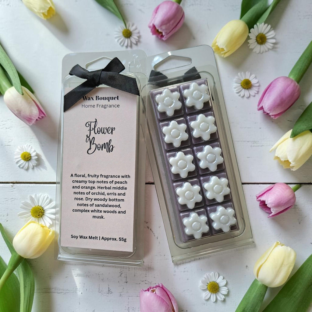 Flower Bomb Wax Melt, Perfume Inspired Soy Snap Bar