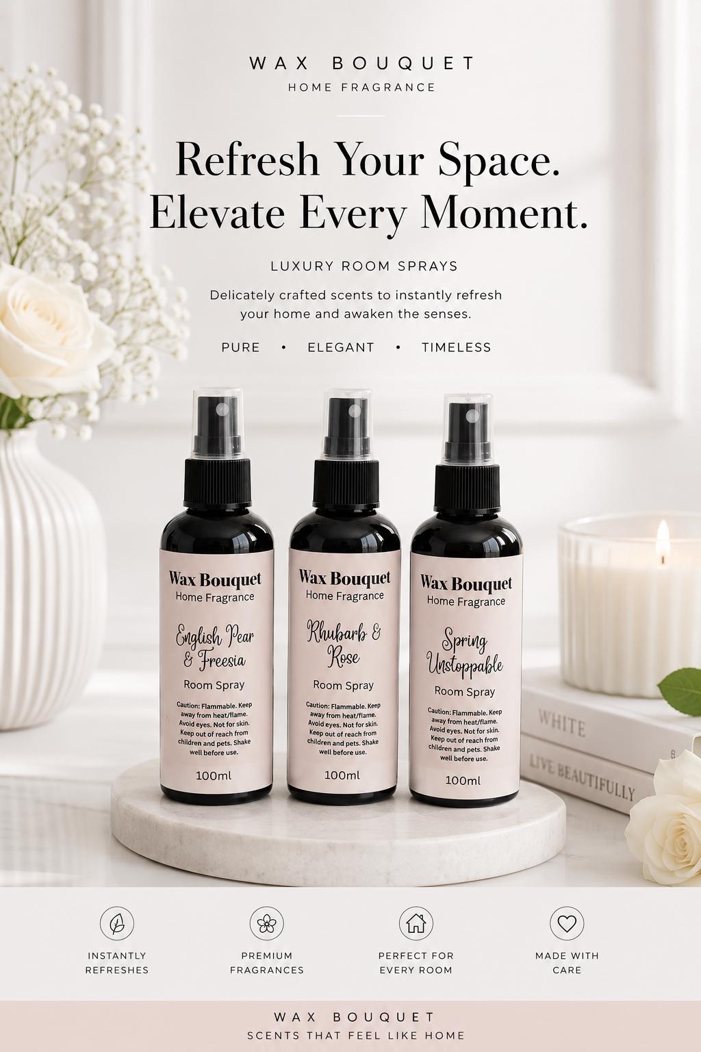 Luxury Room Mist Spray | Premium Home Fragrance | Fresh Clean Scent | Stylish Home Decor Gift | UK Seller