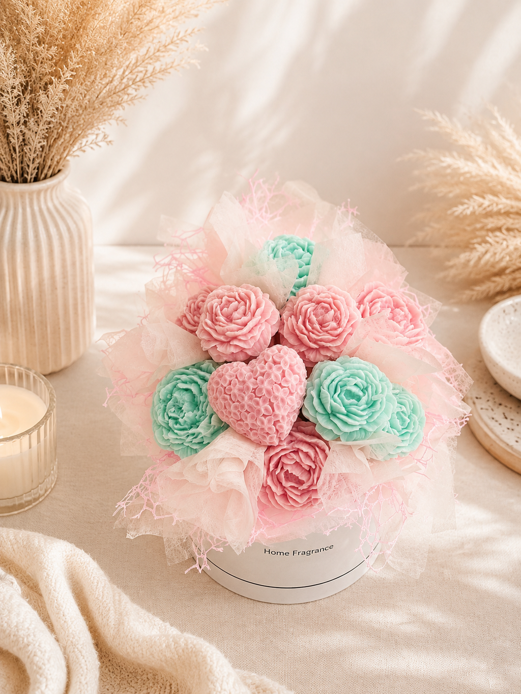 Pink & Teal Wax Melt Bouquet