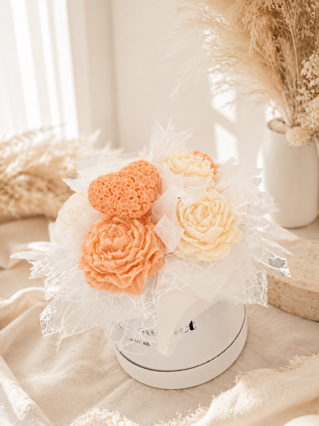 Orange & White Wax Melt Bouquet