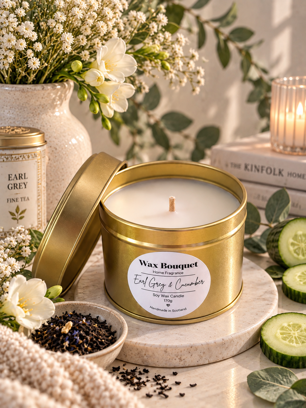 Earl Grey & Cucumber Scented Candle