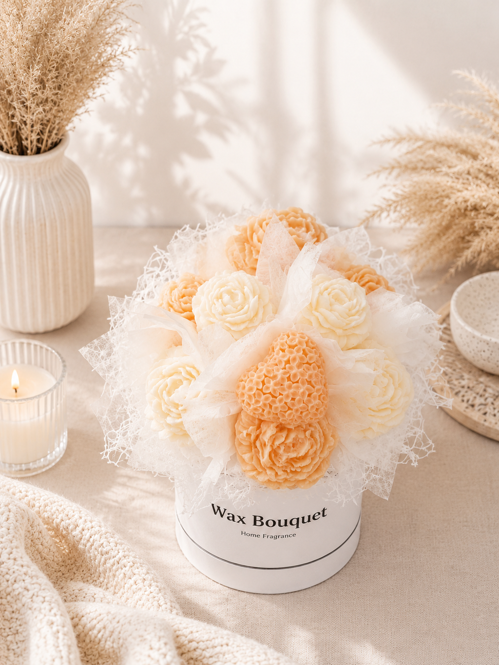 Orange & White Wax Melt Bouquet