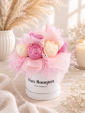 Pink & White Peony Wax Melt Bouquet