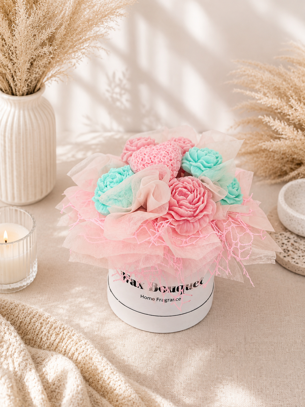 Pink & Teal Wax Melt Bouquet