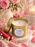 Rhubarb & Rose Scented Candle