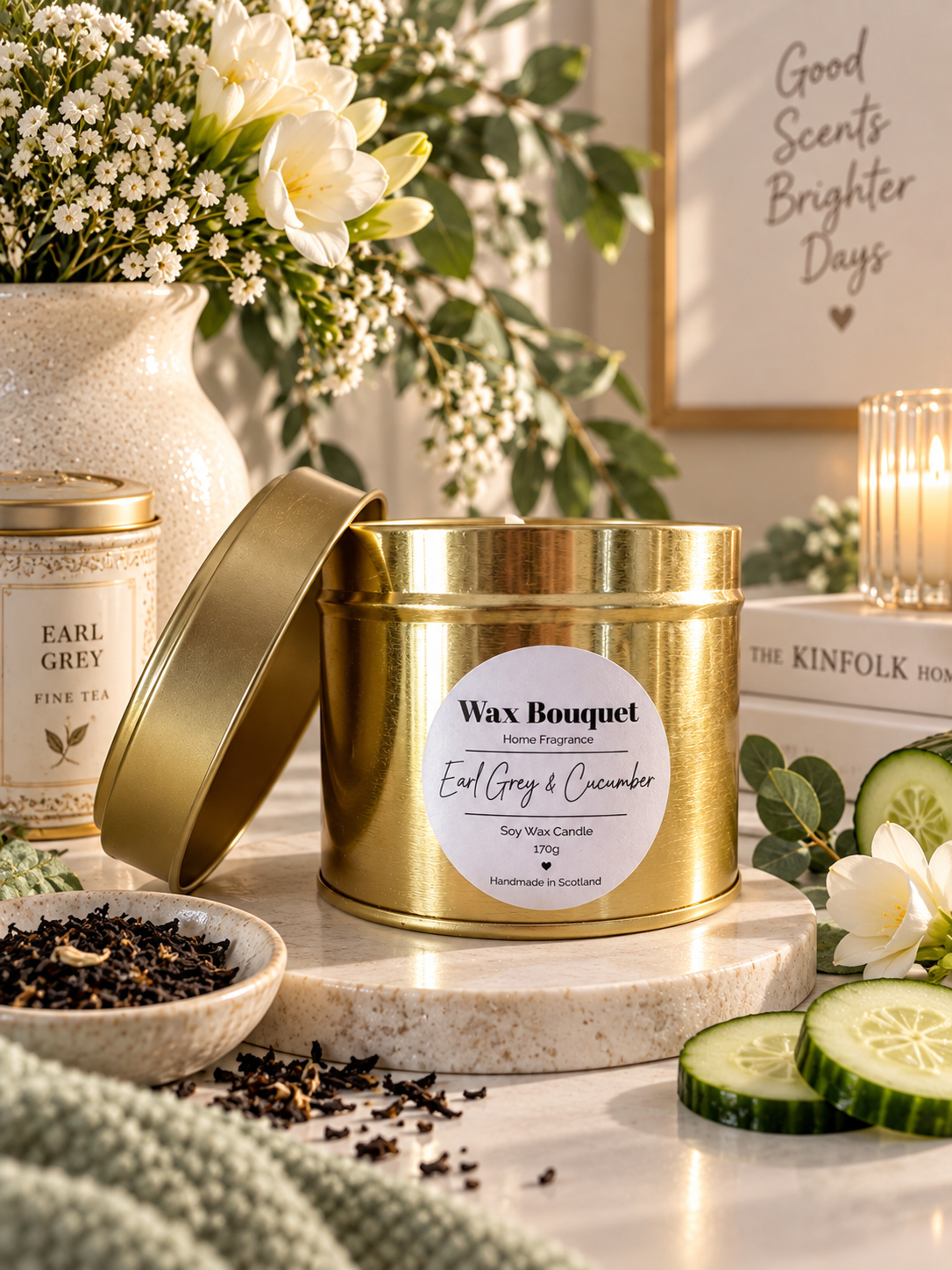 Earl Grey & Cucumber Scented Candle