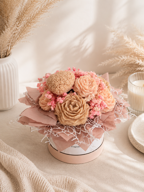 Beige & Pink Wax Melt Bouquet