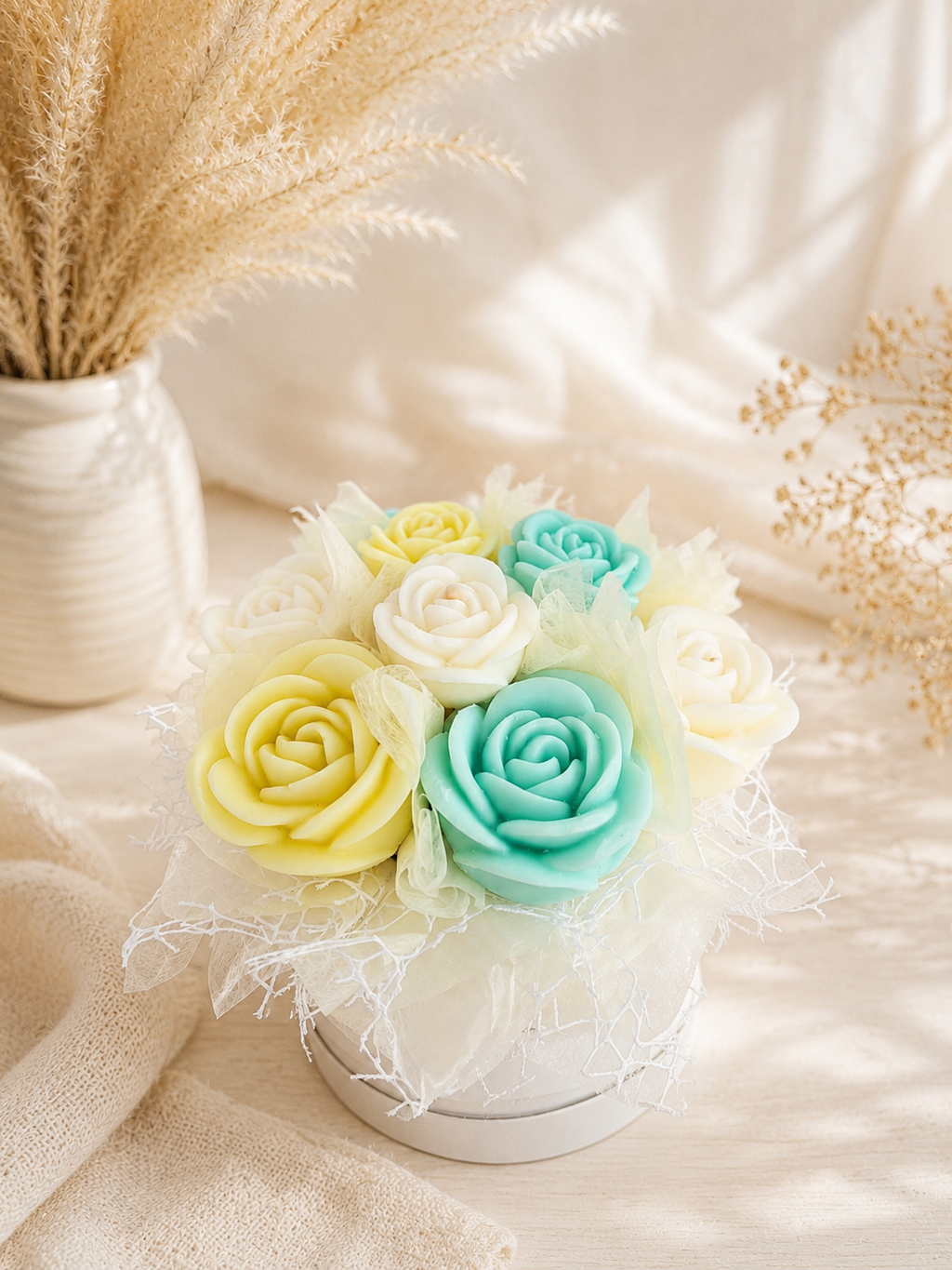 Large Rose Wax Melt Bouquet