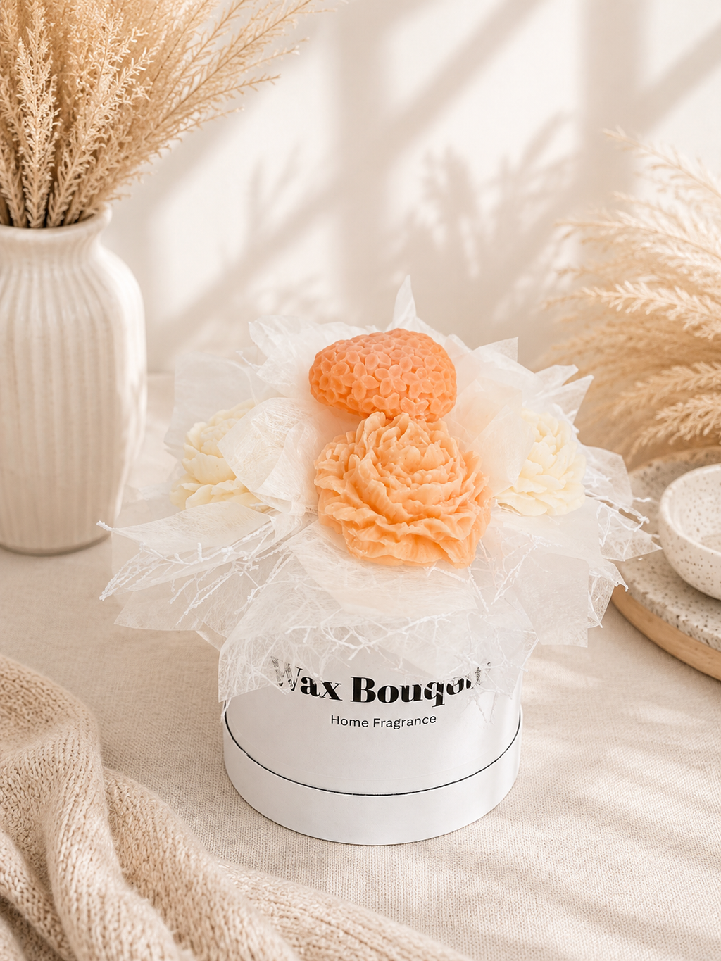 Orange & White Wax Melt Bouquet